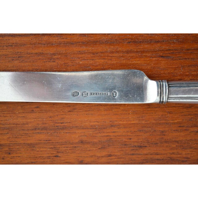Biedermeier Silver Knife from Andreas Westrup, Denmark, 1846, Set of 6 For Sale - Image 6 of 9