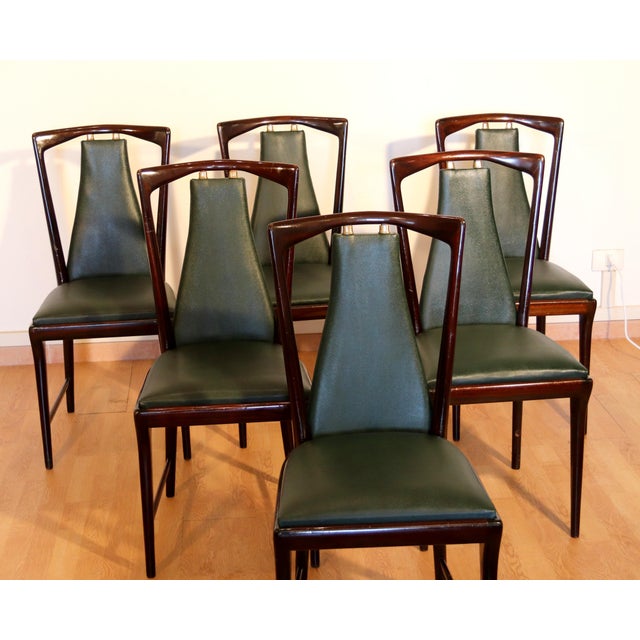 Wood Mid-Century Modern Chairs by Osvaldo Borsani, Italy, 1950s, Set of 6 For Sale - Image 7 of 15