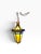 Mid-Century Modern Vintage Gothic 6 Panel Stained Glass Swag Lamp Hanging Lantern For Sale - Image 3 of 9