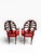 Karges Furniture Red Leather Hepplewhite Plume Dining Chairs- Set of 4 For Sale - Image 11 of 14
