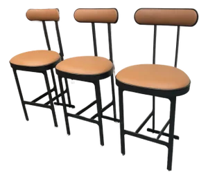 Michael Oren Design Porter Place Style Swivel Counter Stools, Set of Three