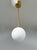 Fabio Ltd Uno Satin Brass Matte White Globe Pendant by Fabio LTD For Sale - Image 4 of 6