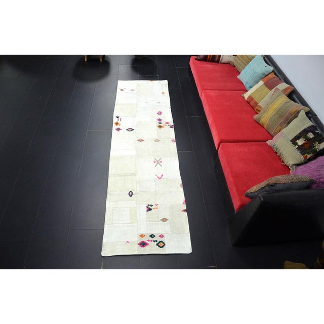 1960s Vintage Hemp Patchwork Runner Rug, 1960s For Sale - Image 5 of 10