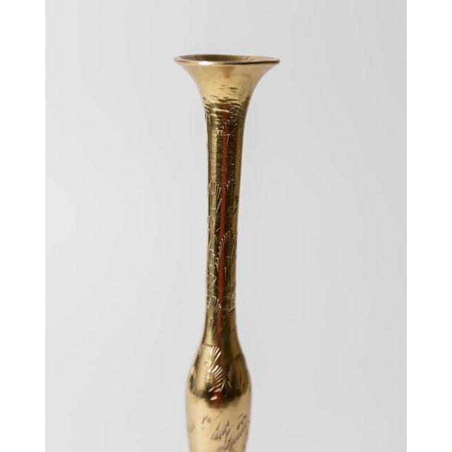 Small Vintage Brass Vase, 1960s For Sale - Image 3 of 12