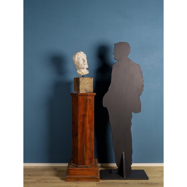 Girolamo Ticciati, Male Head with Beard and Wavy Hair, 18th Century, Marble For Sale - Image 3 of 8