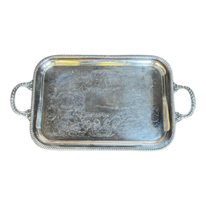 1930's Crescent Silver Plated Serving Tray