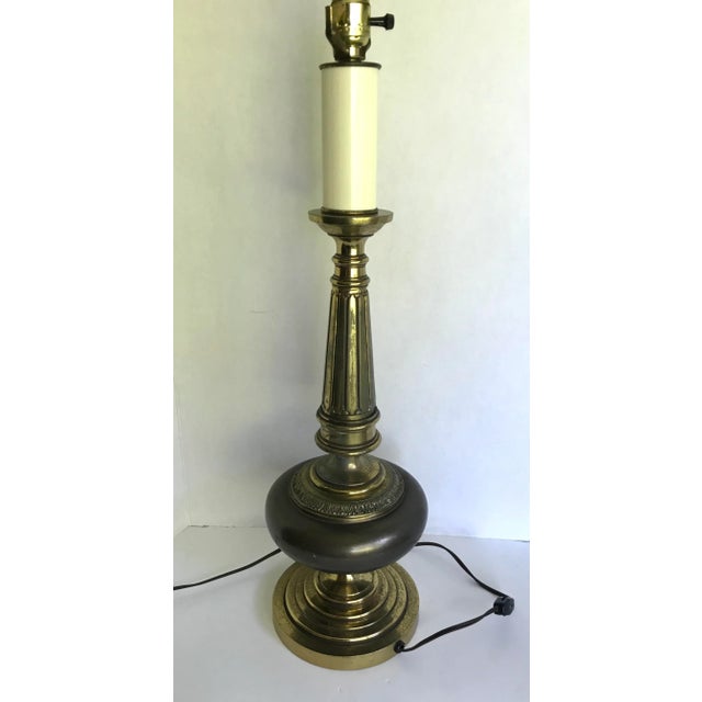 Early 20th Century Vintage Hollywood Regency Brass Table Lamp For Sale - Image 5 of 6