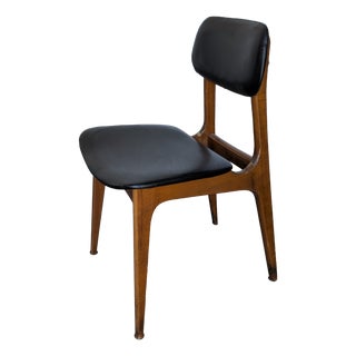 Vintage Dining Chair in Black Leather from Stol Kamnik, 1970s For Sale