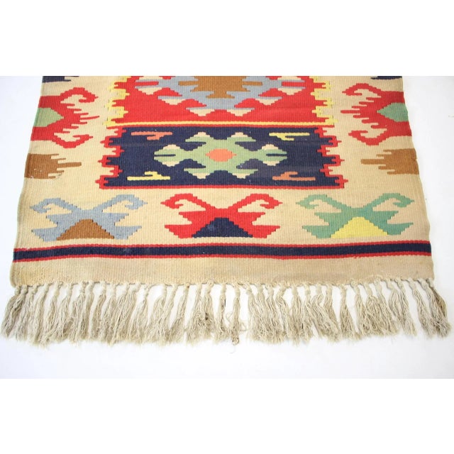 Mid-Century Modern Mid-Century Wool Reversible Kelim Rug, 1960s For Sale - Image 3 of 9