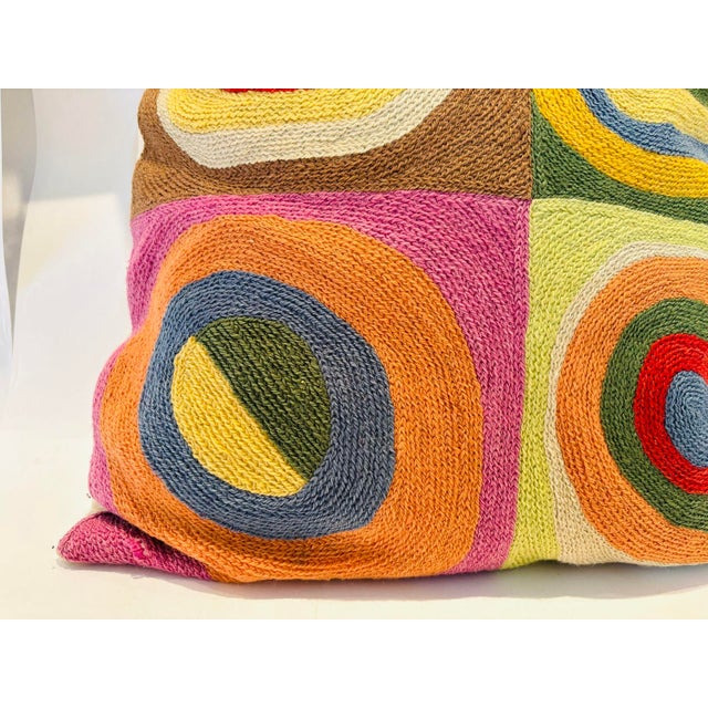 Organic Cotton Abstract Kandinsky Throw Pillow Farbstudie Quadrate For Sale - Image 4 of 12