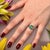 Natural Emerald Sapphire Ring 6.25 14k White Gold 3.49 TCW Certified For Sale - Image 12 of 14