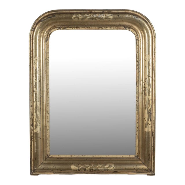 French Louis Philippe Style Gilded Mirror 23.25"w X 30.5h For Sale