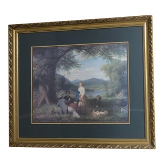 Framed & Matted Print of Country Picnic For Sale