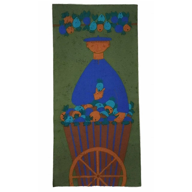 1970s Mid-Century German Pop Art Screen-Printed Wall Hanging by Traute Sänger, 1970s For Sale - Image 5 of 5