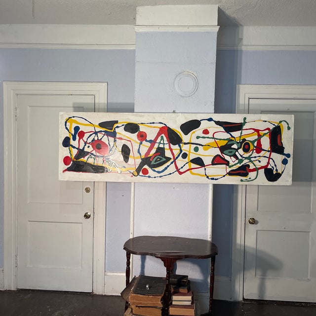2020s “After Miro” by John Frates # 1740, Mid Century Modern, 24x80x1 1/2 In., 20 Lbs. For Sale - Image 5 of 9