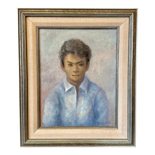Manuel Acosta (1921-1989) Portrait of a Boy For Sale