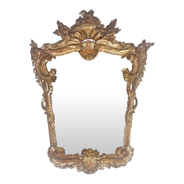 19th C. Italian Rococo Style Mirror For Sale