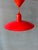 Small Vintage Space Age Red Metal Pendant Lamp For Sale - Image 12 of 13