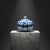 Handmade Ceramic Lidded Trinket Jar (14cm) Traditional Blue & White Tulip Pattern – Decorative Jewelry & Storage Box For Sale - Image 4 of 12