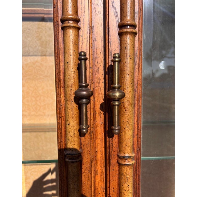 Hollywood Regency Stanley Faux Bamboo Hutch For Sale - Image 9 of 10