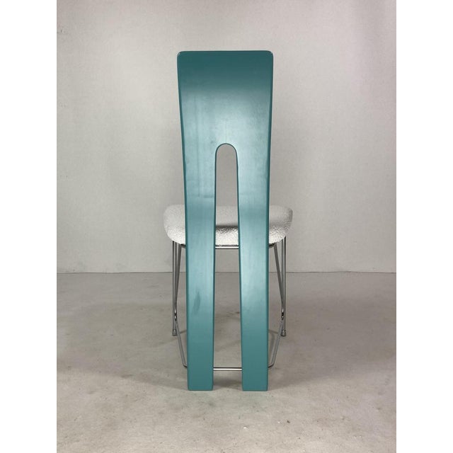 Postmodern Dining Chairs in Bouclé, 1980s, Set of 6 For Sale - Image 17 of 18
