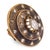Victorian 19th Century French Victorian Rose Cut Diamond 18k Yellow Gold Enamel Brooch For Sale - Image 3 of 5
