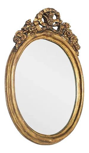 17th Century Oval Giltwood Mirror