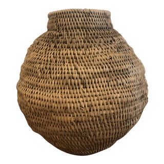Boho Chic Woven Vine Gourd Basket For Sale