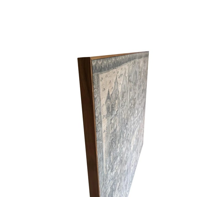 Textile Bali Hindu Textile Framed 'Kamasan' Painting, Indonesia C. 1920 For Sale - Image 7 of 18