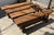 Rustic Oak Farmhouse Bench, 1950s For Sale - Image 10 of 18