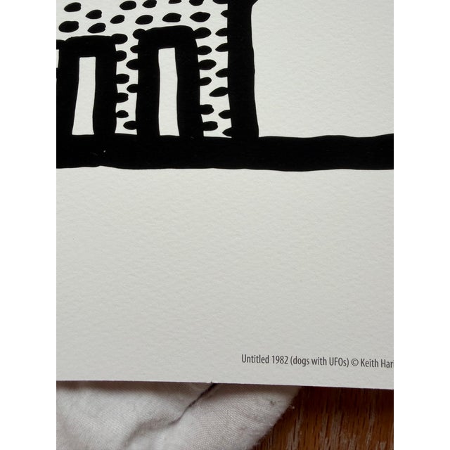 2020s Keith Haring (1958-1990), Untitled, 1982 (Dogs With UFO's), Copyright Keith Haring Foundation, Licensed by Artestar New York, Printed in the Uk For Sale - Image 5 of 9