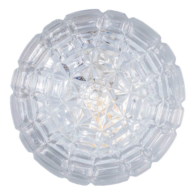 Czech Faceted Wall Lamp, 1950s For Sale