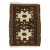 Brown Vintage Mini Rug For Sale