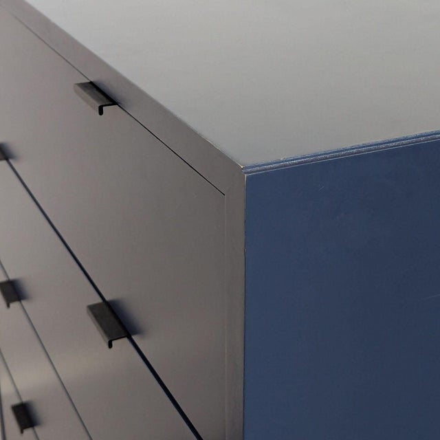 Navy Blue Room & Board Copenhagen Modern Blue 5-Drawer Dresser For Sale - Image 8 of 10