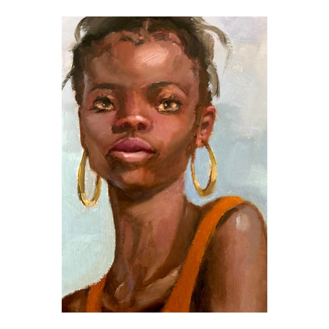 Original Fine Art Oil Paintings by Grace Diehl - Golden Hoops For Sale