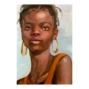 Original Fine Art Oil Paintings by Grace Diehl - Golden Hoops