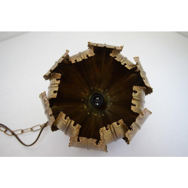 Mid-Century Modern Danish Brass Poppy Pendant by Svend Aage Holm Sørensen, 1970s For Sale - Image 3 of 18