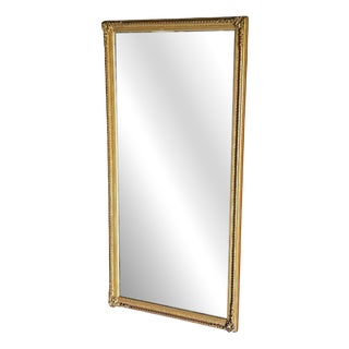 Antique Gilt Full-Length Floor Dressing Mirror, 1910 For Sale