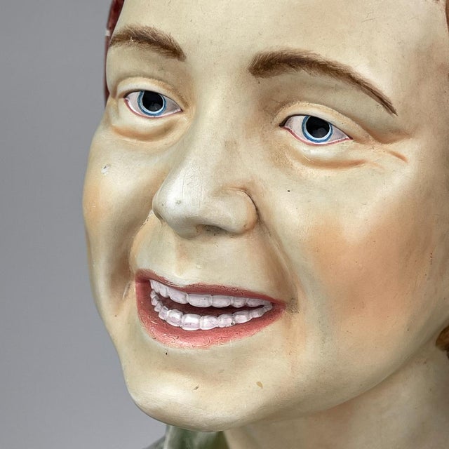 Mid-Century Modern Vintage Terracotta Bust of Boy, Coimbra, Portugal, 1960s For Sale - Image 3 of 15