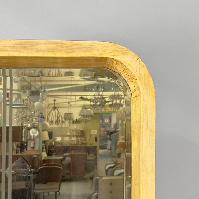 Art Deco Italian Full-Length Floor Mirror in Light and Black Wood, 1930s For Sale - Image 6 of 18