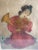 Paper Antique Pair of Signed and Numbered Prints of Asian Figures For Sale - Image 7 of 12