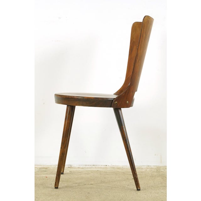 Pair of 1960s 1960s Mid Century style dining chairs Attributed to Baumann For Sale - Image 12 of 15