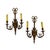 1920s Pair of Antique Louis XIV Style Gilt Bronze 2-Light Sconces C1920 For Sale - Image 5 of 8