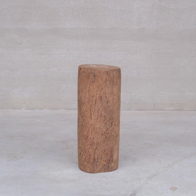 Wood Antique Wooden Tree Trunk Pedestal For Sale - Image 7 of 7