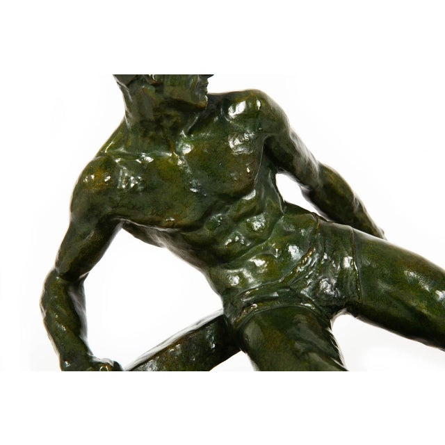 Metal French Art Deco Bronze Sculpture “The Lock” by Pierre Le Faguays Ca. 1930 For Sale - Image 7 of 18