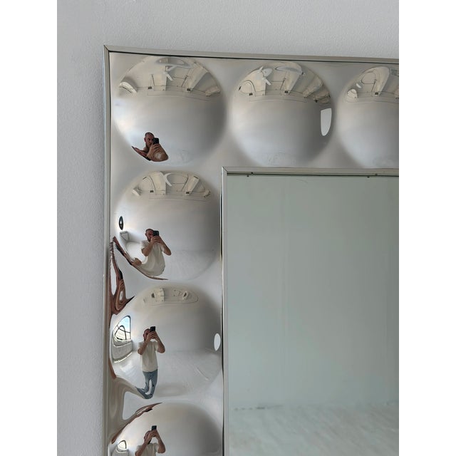Silver Vintage Large-Scale Op-Art Mirror by Turner, Circa 1960s-70s For Sale - Image 8 of 18