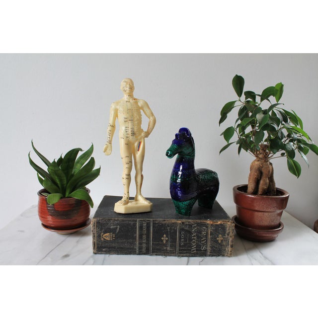 Vintage acupuncture mannequin. Made of rubber. No makers mark. Minor age wear.