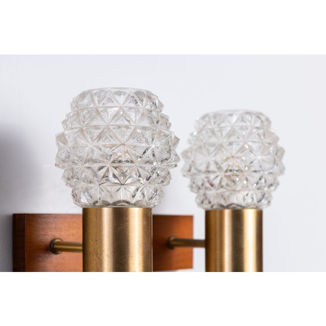 Swedish Wall Lamps in Teak, Set of 2 For Sale - Image 13 of 15