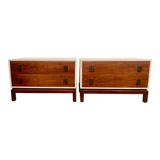 Campaign Style Bachelor Chests - A Pair For Sale