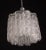 1960s Murano chandelier 10 transparent logs. The chandelier currently mounts 1 light, possible to rewire for Usa standard....